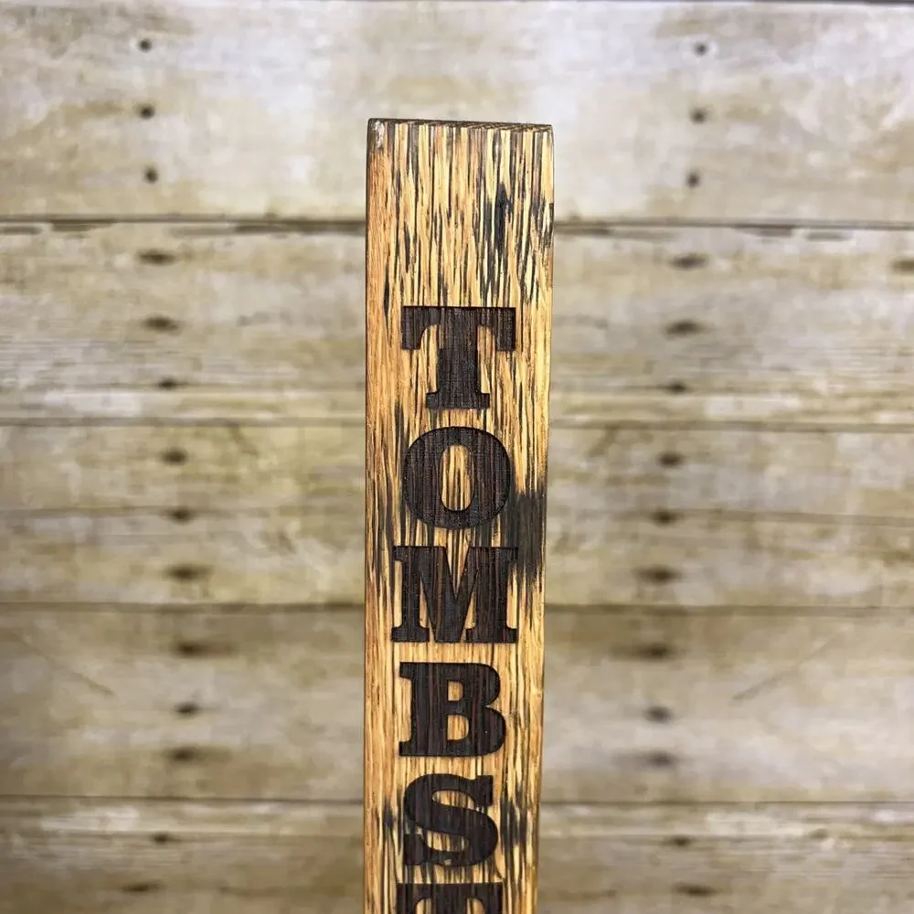 Tombstone Beer Tap Handle • Threaded Wood • 12.5